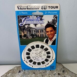 Vintage 1995 View-Master 3-D Tour Graceland Elvis Presley Reel Cards-Sealed